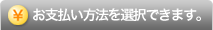 お支払方法を選択できます。